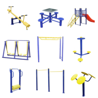 Équipement de fitness extérieur en acier - Écologique, résistant et durable - Pack combiné pour parcs, aires de jeux et résidences