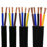 Yuehua Flammbeständiges Kupfer-Aufzugskabel TVVBG 3*2,5mm² Flaches Fahrkabel Stahldraht XLPE-Isolierung Gummi