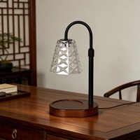 Lampe à cire fondante avec minuterie, intensité réglable et base réglable en hauteur, pour cadeaux de pendaison de crémaillère, cadeaux d'anniversaire et décoration de maison neuve