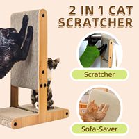 Griffoir pour chat en forme de T pour chats d'intérieur, protecteur de meubles pour chat double face