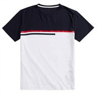 T-shirt en coton tissé à manches courtes avec poche pour homme, style streetwear décontracté