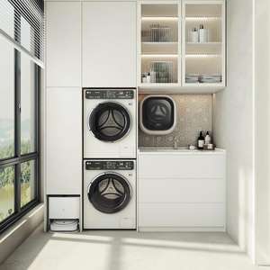 Meuble de salle de lavage sur mesure 2026 avec évier de comptoir, armoire de lavage en contreplaqué imperméable, ensemble de meubles de salle de lavage - Product Image 1