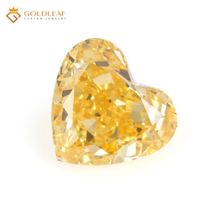 รายงาน IGI ของ Goldleaf เพชรสังเคราะห์เจียระไนรูปหัวใจ สีเหลืองสดใส ขนาด 1-3 กะรัต ระดับความสะอาด VVS VS เพชรแล็บสำหรับทำเครื่องประดับ - Product Image 1