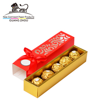 Boîtes de chocolat en carton de boulangerie de Noël en or imprimé rectangle avec logo personnalisé pour les aliments boîte d'emballage de chocolat d'emballage de bonbon macaron