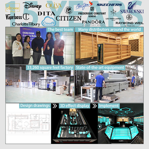 Đồ trang sức sang trọng cửa hàng kính hiển thị Showcase với đèn trang sức hiển thị quầy đồ trang sức hiện đại kiốt cho Mall - Product Image 5