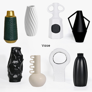 <span class=keywords><strong>Vaso</strong></span> in Ceramica Nera Stile Japandi per Interni Minimalisti e Decorazioni <span class=keywords><strong>da</strong></span> Tavolo - Product Image 3