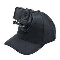 Casquette de chapeau de soleil noir pour Gopro Hero 13 12 11 10 9 8 7/Insta360 X5 X4 X3 X2/Eken/DJI OSMO Action 5 4 Pro accessoires de caméra