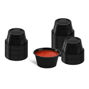 Gobelets à sauce en PP OEM/ODM avec couvercles en PET <span class=keywords><strong>pour</strong></span> restaurants et cafés - Contenants à huile/<span class=keywords><strong>vinaigrette</strong></span>/tremper à paroi simple ajustés, étiquette privée - Product Image 4