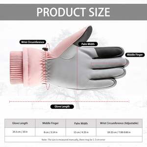 Venta caliente invierno impermeable deportes personalizado conducción negro 3M algodón térmico esquí guante - Product Image 3