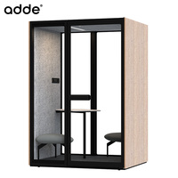 Cabine de travail insonorisée modulaire pour 2 personnes, bureau, salle de réunion, cabine téléphonique en bois