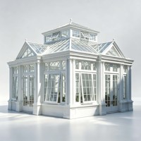 Nouveau produit : véranda en aluminium personnalisée pour villa, avec verre isolant, serre de jardin extérieure