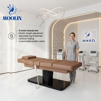 Table de massage électrique MOOLIN pour soins esthétiques, hydrothérapie faciale, salon, lit pour extensions de cils, 3 moteurs, massage corporel complet, mobilier de SPA