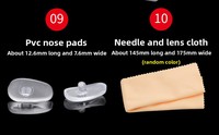 Accesorios para Gafas, Almohadillas Nasales de Silicona con Cierre de Rosca, Almohadillas Antideslizantes, Kit de Reparación, Decoración en Caja