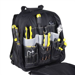 Sac à dos à outils multifonctionnel en tissu Oxford robuste avec fermeture éclair et poches épaissies pour la réparation - Product Image 1