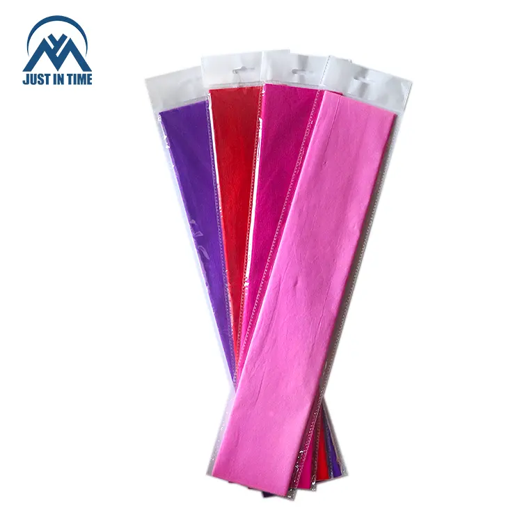 Premium Colored Craft Crepe Paper Florist Flower Wrapping Papel Crepe for Package Disposable Virgin Wood Pulp Customized Size