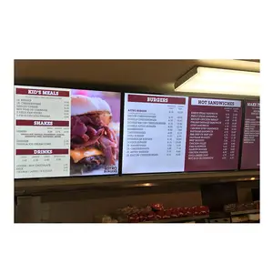 柜台悬挂菜单板展示餐厅食品广告灯箱Led灯箱快餐菜单展示板