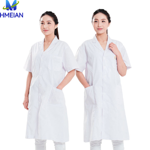 Divisa Ospedaliera Estiva a Maniche Corte per Infermieri, Camice Bianco Unisex, Uniforme Medica <span class=keywords><strong>da</strong></span> <span class=keywords><strong>Lavoro</strong></span> - Product Image 1
