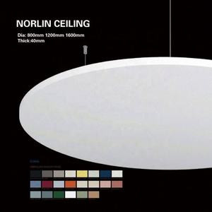 Panneaux de plafond carrés 1200*1200x40mm, modernes, acoustiques, suspendus, en laine de verre, pour bureau, salle de conférence - Product Image 6