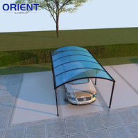Grand système de carport en aluminium, abri élégant pour une ou deux voitures, idéal pour le stationnement des véhicules