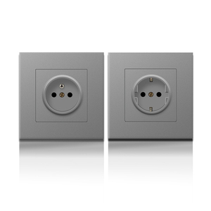 Chất lượng cao grey PC Bảng điều chỉnh EU tiêu chuẩn Class 86 loại pháp tường chuyển đổi ổ cắm 16A với loại C sạc nhanh Châu Âu - Product Image 1