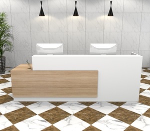 Bureau de réception convertible en bois moderne et élégant de haute qualité, directement du fabricant, pour les écoles, les hôpitaux, les hôtels, les salons, les <span class=keywords><strong>banques</strong></span> - Product Image 1