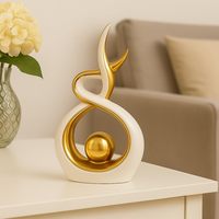 Abstrakte Keramik-Dekoration Moderne Skulptur für Wohnzimmer, Regal, Tischdekoration Geschenk für Heimliebhaber