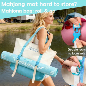 Ensemble de sacs de mahjong de grande capacité de qualité supérieure, sac de transport en toile 3 pièces pour le jeu de mahjong américain et les voyages de week-end - Product Image 2