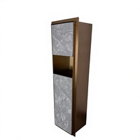 Boîte à mouchoirs murale moderne dissimulée avec brosse WC et étagère pour téléphone, niche murale sans rebord à insérer dans les carreaux, porte-serviettes en acier inoxydable 304