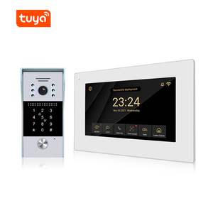 <span class=keywords><strong>Videoportero</strong></span> <span class=keywords><strong>IP</strong></span> Tuya de 2 hilos, intercomunicador de video, timbre de video, 2 cerraduras, código PIN, tarjeta RFID, control de acceso, teclado, contraseñas - Product Image 1
