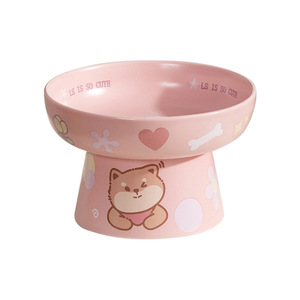 Bol en céramique pour chat, support de cou surélevé, grand diamètre, anti-basculement, pour chats adultes et chatons - Product Image 5