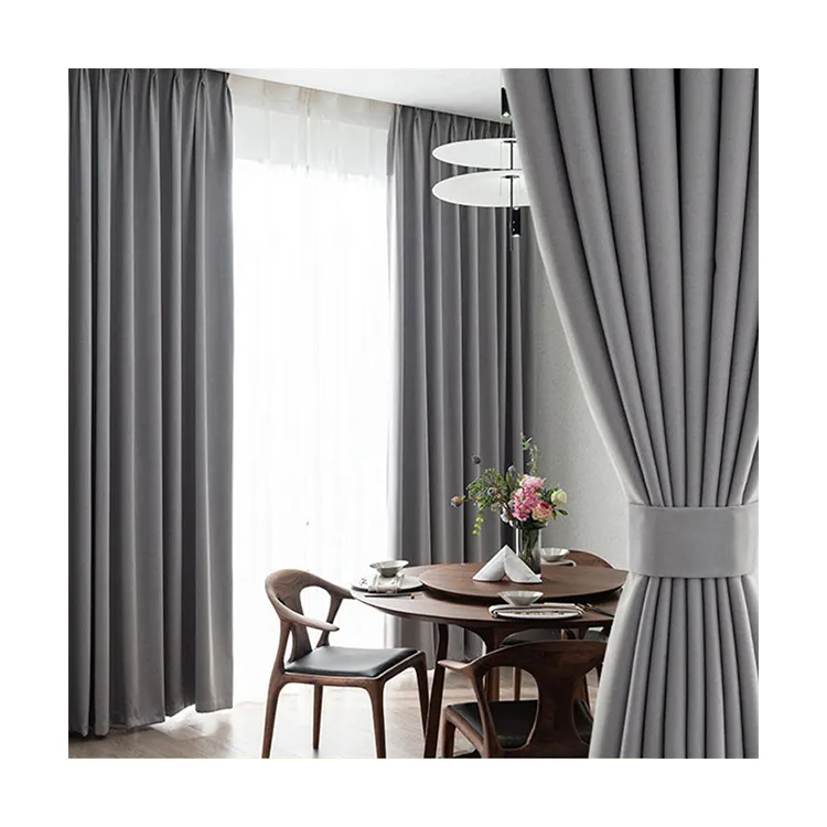 100%polyester 150-300cm width 200-280gsm blackout fabric curtains for living room fire proof fabric 3pass