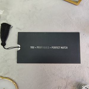 Elegante Tarjeta de Regalo Negra con Diseño de Sobre Extraíble, Papel de Vellón Plateado con Código QR y Borla, Juego de Tarjetas de Invitación - Product Image 6