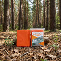 Sac de couchage d'urgence en feuille de Mylar thermique 4 saisons Kongbo Outdoor Gear, style enveloppe, kit de survie pour le camping
