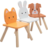 Ensemble table et chaises en bois multifonctionnel sur le thème des animaux pour enfants, 4 places pour les tout-petits de 2 à 6 ans