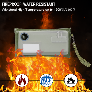 BSCI pabrik kustom pengunci obat tas uang tahan api dengan kunci kombinasi tahan lama kanvas tas uang tunai tas Bank untuk uang tunai - Product Image 3