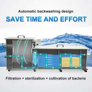 Système de filtration pour bassin à carpes Koï, équipement de traitement de l'eau, pompe et filtre pour bassin à poissons avec lampe UV, système de filtration combiné à tambour pour bassin - Product Image 6