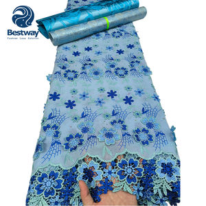 Tissu en dentelle suisse 3D Bestway Applique pour mariage africain - Product Image 4