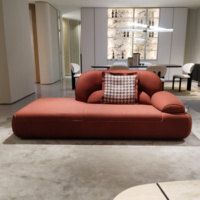 Design moderne et confort ultime, ensemble de canapés de salon haut de gamme en cuir épais personnalisable pour villa