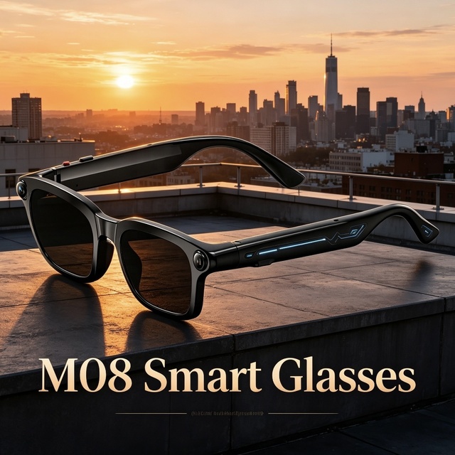 Top Sale 300mAh M08 Smart Glasses 800W Clear Built In Camera AI Translation Wearing Detection Support APP Download Glasses