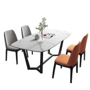 Table à manger en pierre, style <span class=keywords><strong>Pandora</strong></span> brillant, design italien de luxe léger, inspiration nordique moderne, pour restaurant - Product Image 5