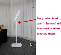 Cabine photo LED RGB compatible iPad et appareil photo avec ventilateur de refroidissement intégré, valise à roulettes, contrôle par application et impression instantanée