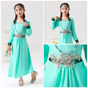 Disfraces de actuación étnica para niños Vestidos largos de niñas bonitas <span class=keywords><strong>y</strong></span> bata de Niños de Sudán para producciones de TV <span class=keywords><strong>y</strong></span> películas - Product Image 3