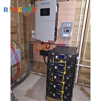 Système solaire hybride 15 kW à phase divisée avec onduleur Lux Power, prêt pour chargeur de VE, batterie LiFePO4 16 kWh, surveillance par application, Amérique du Sud