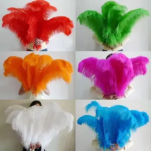 Отличное качество, большие вьющиеся страусиные перья, большие красные перья, коричневые страусиные перья для 2024 карнавального костюма