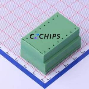 KF2EDGRH-5.0-2*8P Plug-in Terminal Block Bent Lead Through Hole,P=5mm Connector Board-to-Board / Socket - Closed 2x8P 5mm Green - Product Image 2