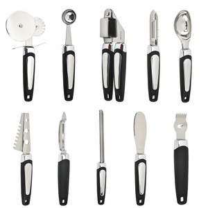 Ensemble d'outils de cuisine en acier inoxydable 5 pièces, éplucheur multifonctionnel, cuillère, écaleur, presse-ail, outils de cuisine - Product Image 4