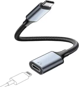 USB C zu Lightning Audio-Adapterkabel USB Typ C männlich zu Lightning HiFi Audio weibliche Kopfhörer Converter passt mit iPhone 15