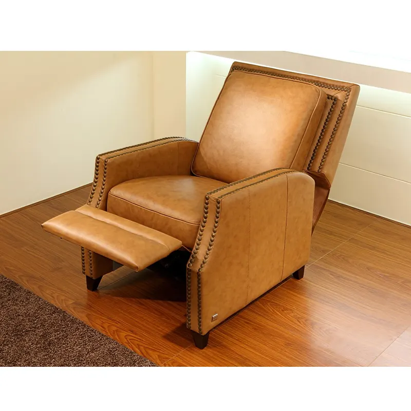 Chesterfield cadeira de sofá de couro reclinar