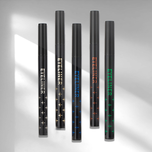 <span class=keywords><strong>Eyeliner</strong></span> liquide nacré imperméable à l'eau à paillettes noires à pointe de pinceau ultra fine flexible à étiquette privée personnalisée - Product Image 3