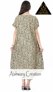 Vestido Midi de Algodón de Corte Holgado para Mujer – Estilo Maillard con Cuello y Manga Larga, Vestido Casual Tejido, 100% Algodón Suave - Product Image 4